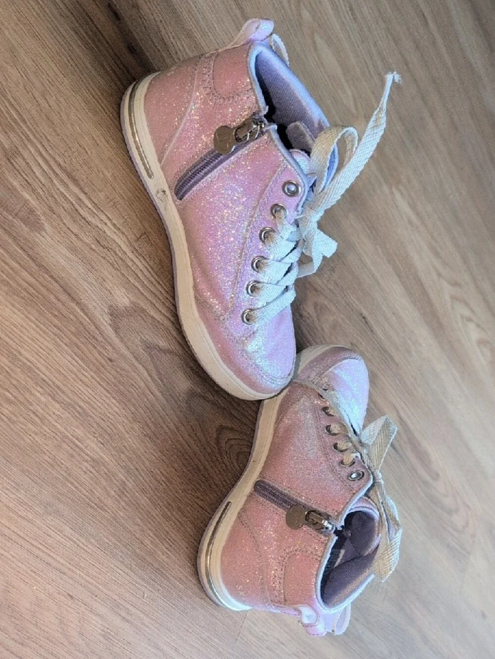 Skechers Kids Glitter High-Top Sneakers - Light Pink